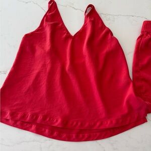 Gorgeous red like new pajama set. Velvety feel